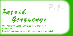 patrik gerzsenyi business card